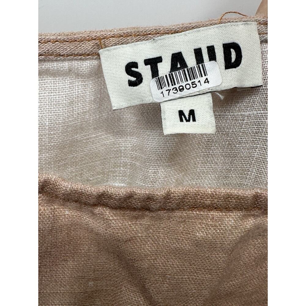 Staud Multicolored Laura Linen Dress Size M with Hole and Fabric Pull - Picture 7 of 12